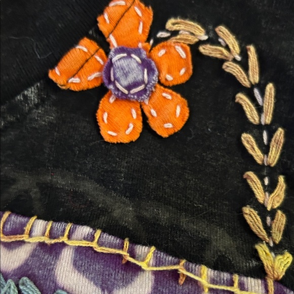 EUC Rising International Black Multicolor Embroidered boho Jacket - Picture 10 of 11